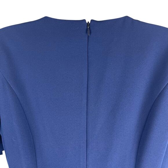 Kay Unger Davina Stretch Walk Thru Jumpsuit Midnight Blue Size 4 - Picture 10 of 12